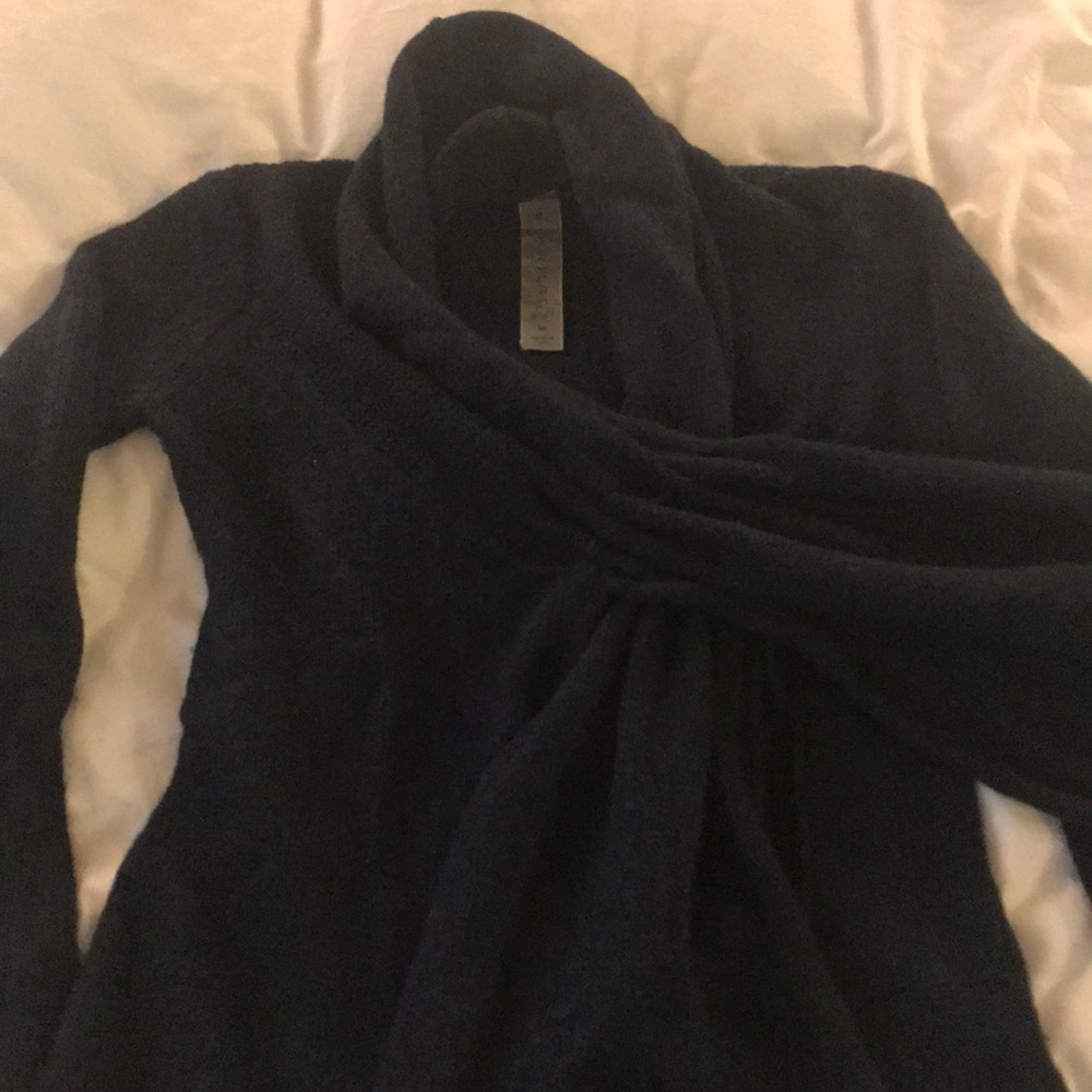 Navy blue chunky knit cardigan - size M